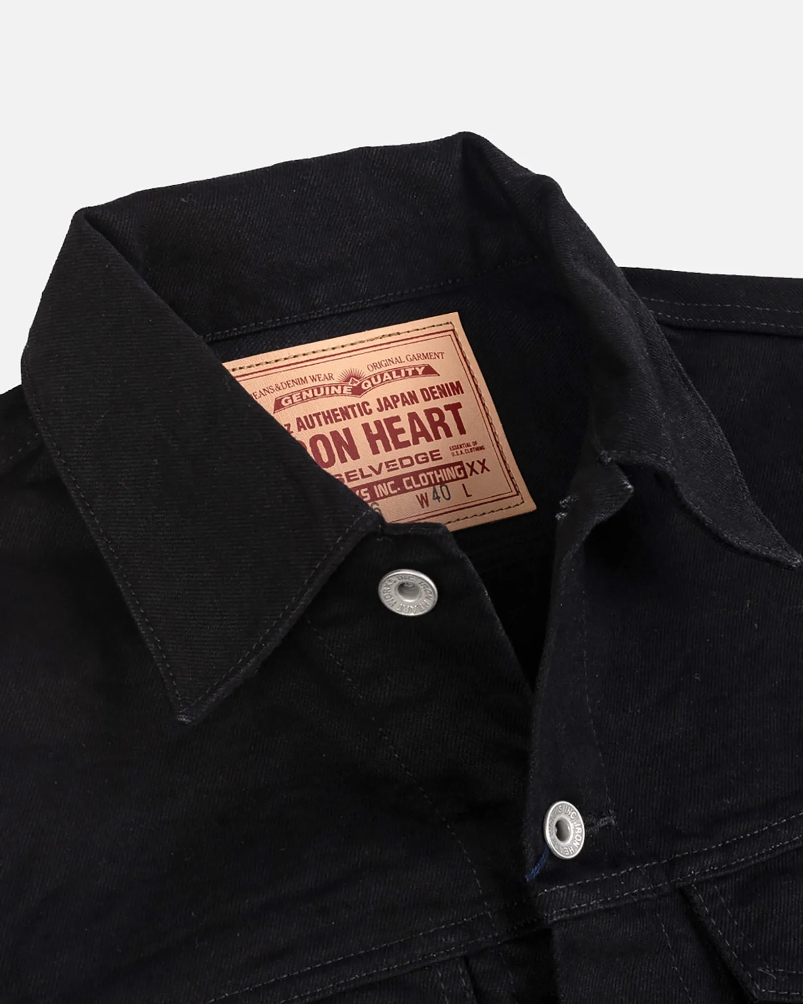 14oz Selvedge Denim Modified Type III Jacket -  Black/Black