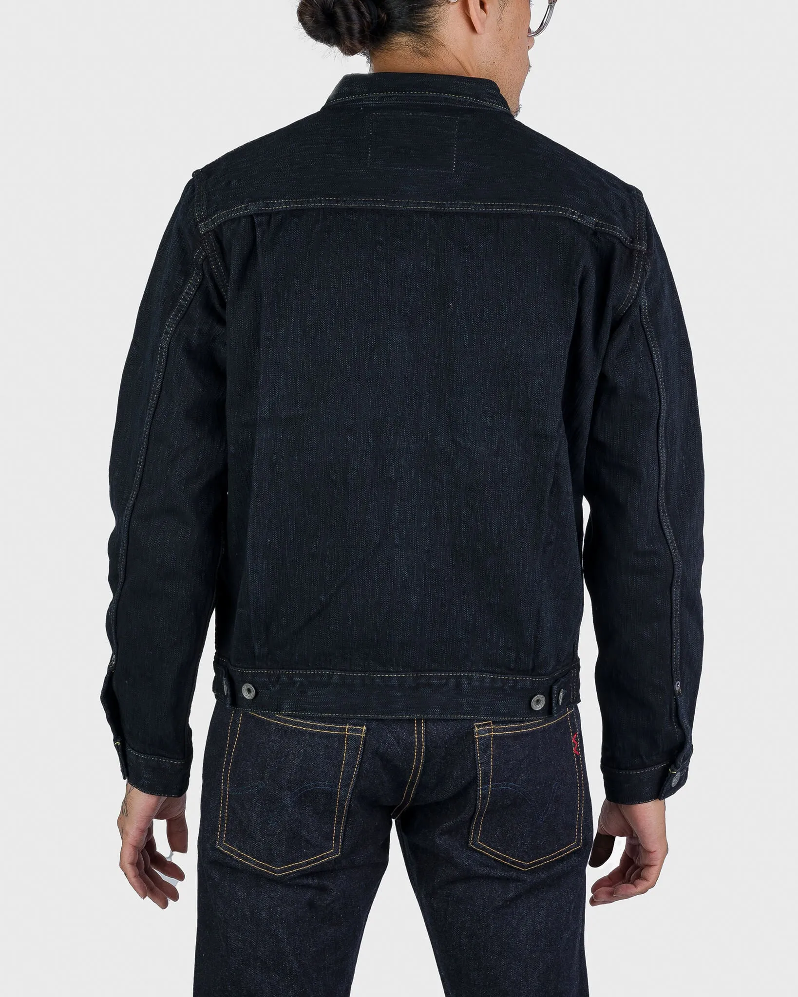 16oz Slubby Selvedge Denim Type II Jacket - Indigo Overdyed Black
