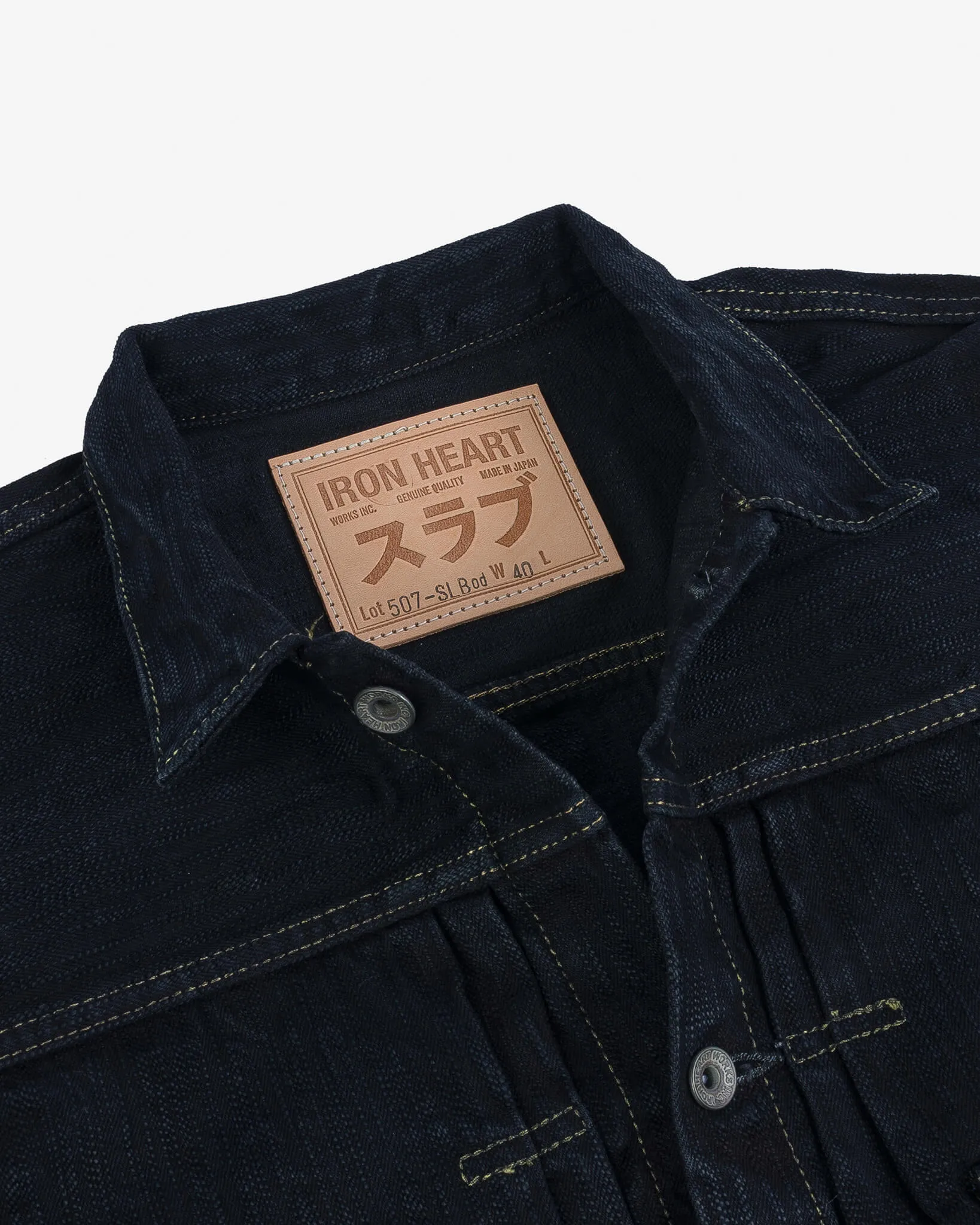 16oz Slubby Selvedge Denim Type II Jacket - Indigo Overdyed Black