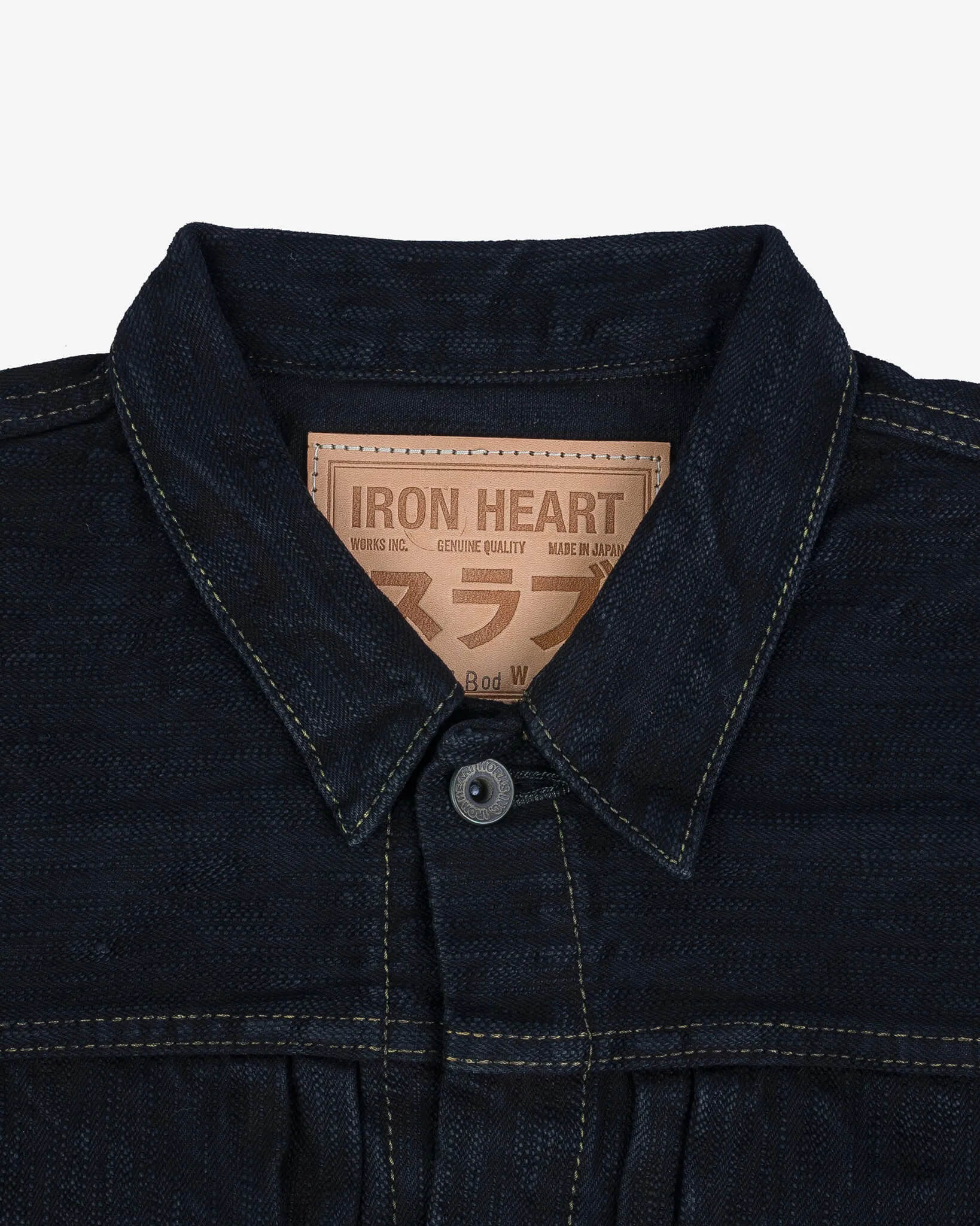 16oz Slubby Selvedge Denim Type II Jacket - Indigo Overdyed Black