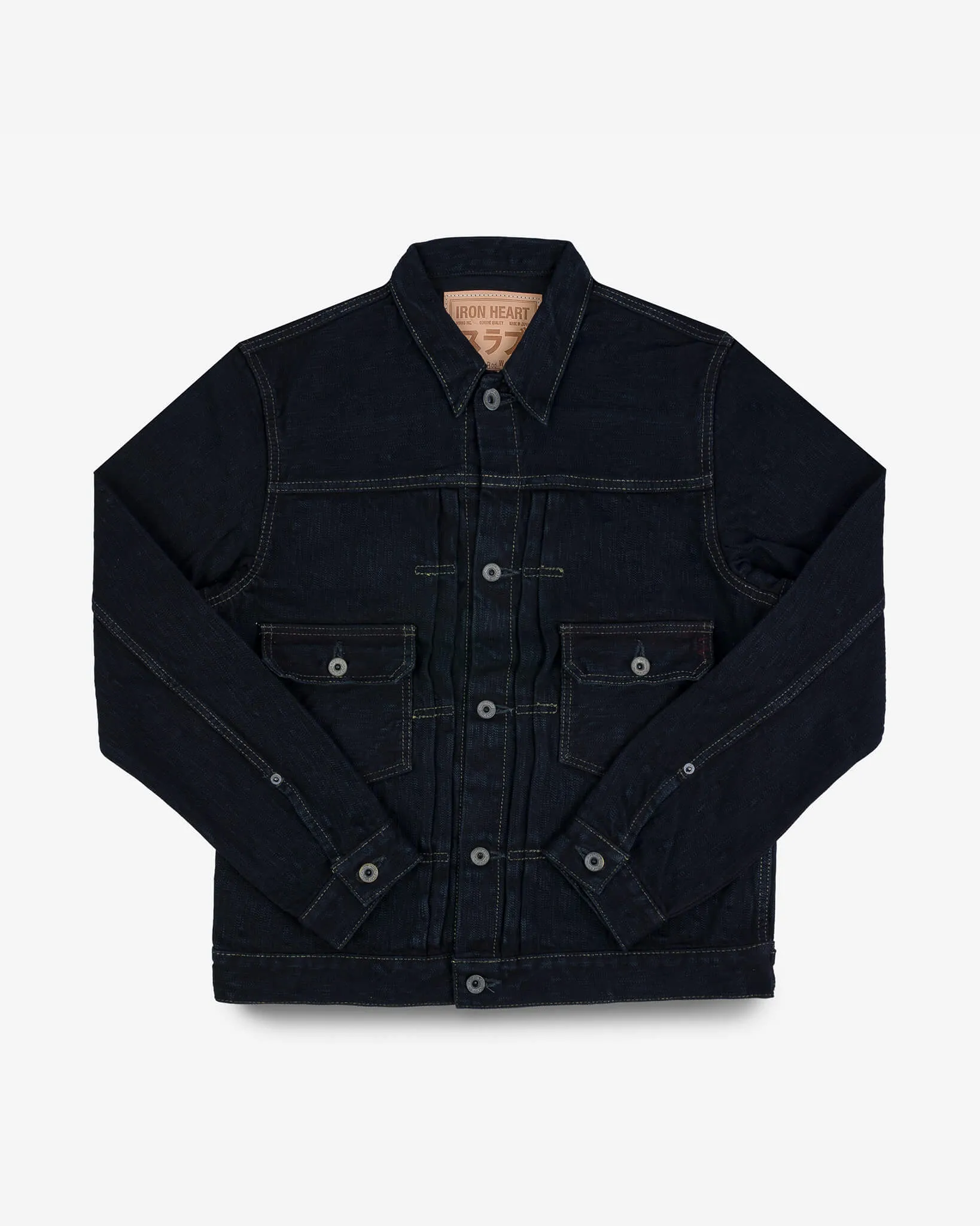 16oz Slubby Selvedge Denim Type II Jacket - Indigo Overdyed Black