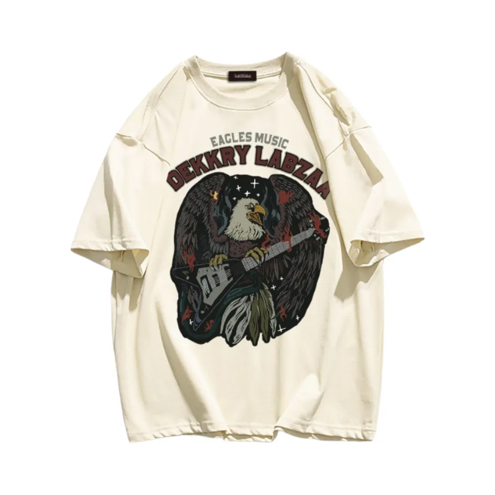 American Street Eagles Print T-shirt