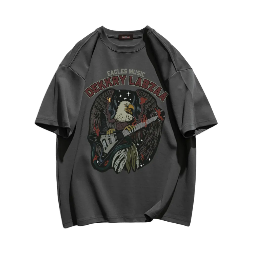 American Street Eagles Print T-shirt