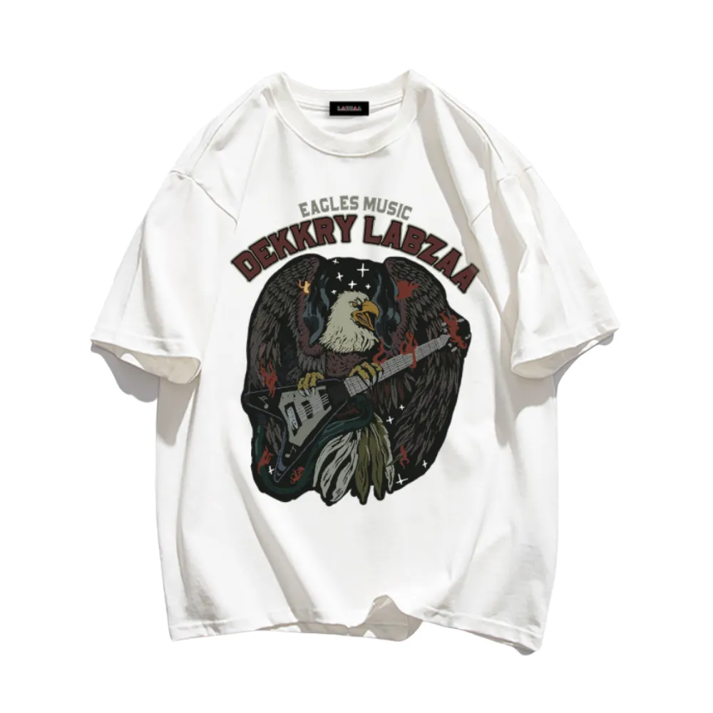 American Street Eagles Print T-shirt