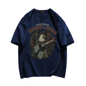 American Street Eagles Print T-shirt