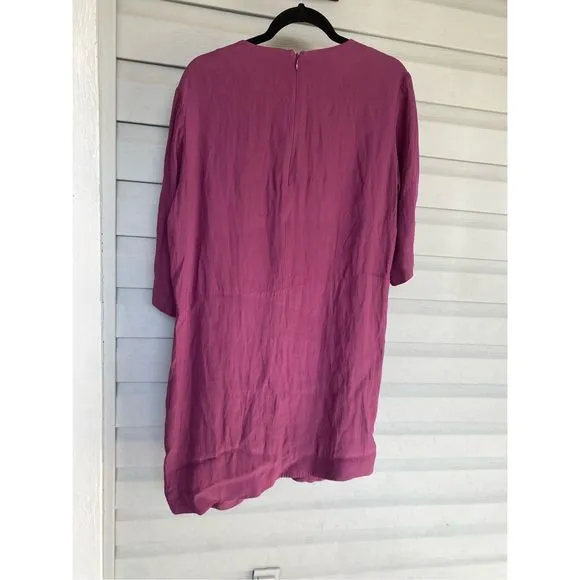 &amp; Other Stories Purple Pink Dress, Viscose Shift Patch Pockets, Size 12, MP $199