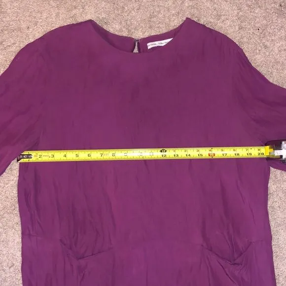 &amp; Other Stories Purple Pink Dress, Viscose Shift Patch Pockets, Size 12, MP $199