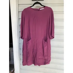&amp; Other Stories Purple Pink Dress, Viscose Shift Patch Pockets, Size 12, MP $199