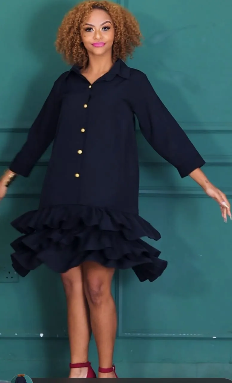 Ayweyo Shift Dress - Black