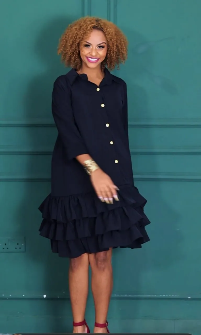 Ayweyo Shift Dress - Black