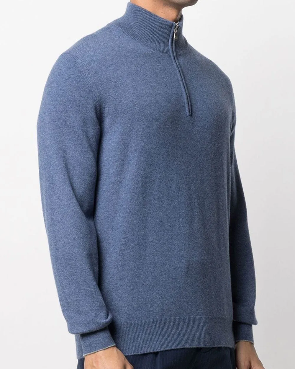Azzurro Quarter Zip Cashmere Sweater