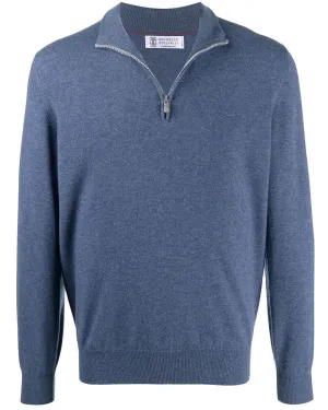 Azzurro Quarter Zip Cashmere Sweater