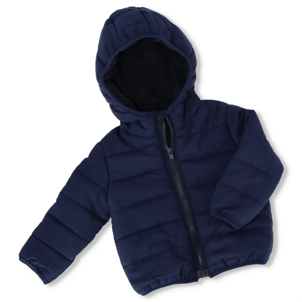 Baby Boys Hooded Puffer Jacket - Navy