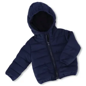 Baby Boys Hooded Puffer Jacket - Navy