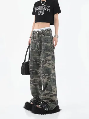 Baggy Camo Cargo Pants Women's