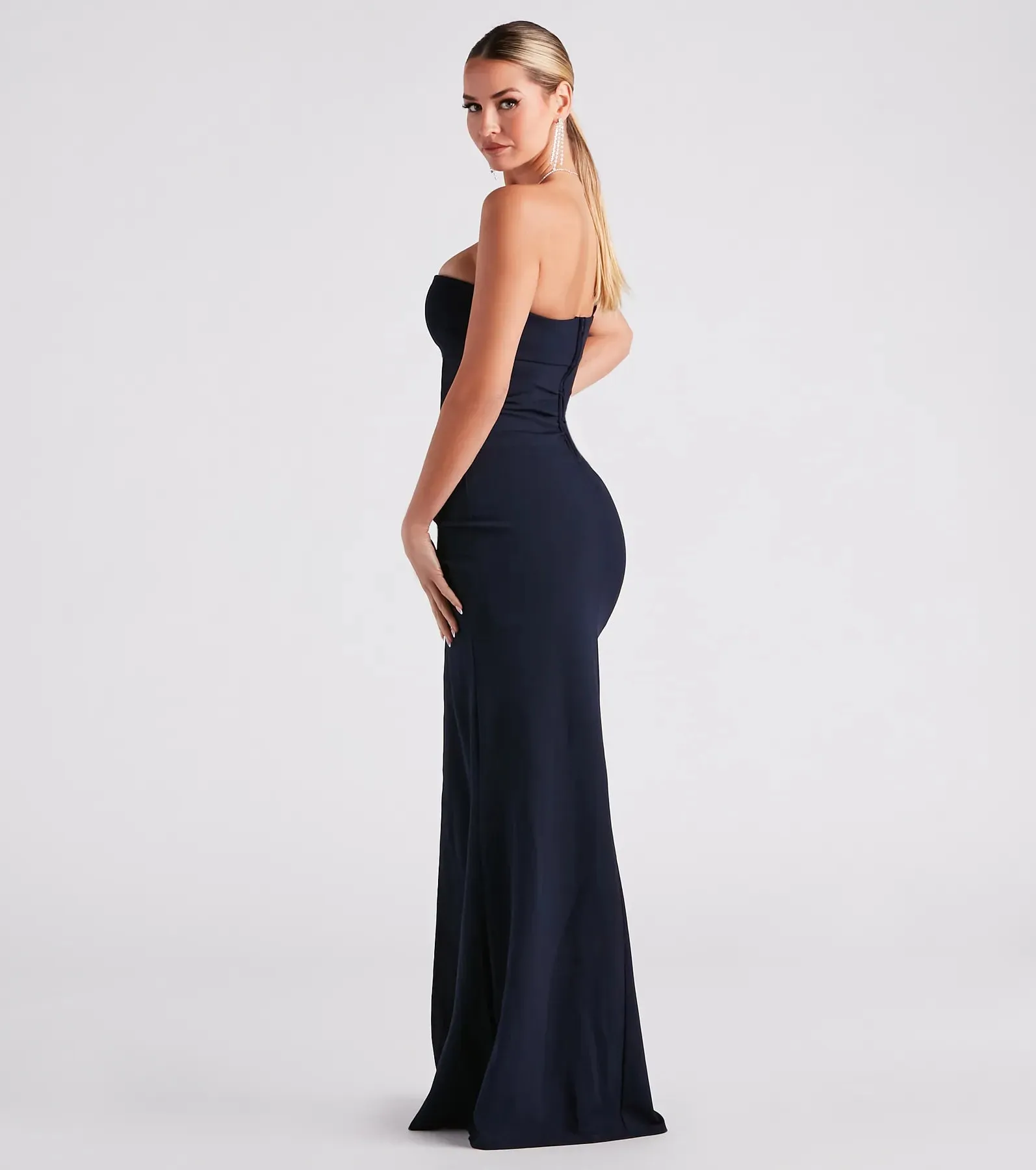 Bettie Formal Crepe One Shoulder Dress