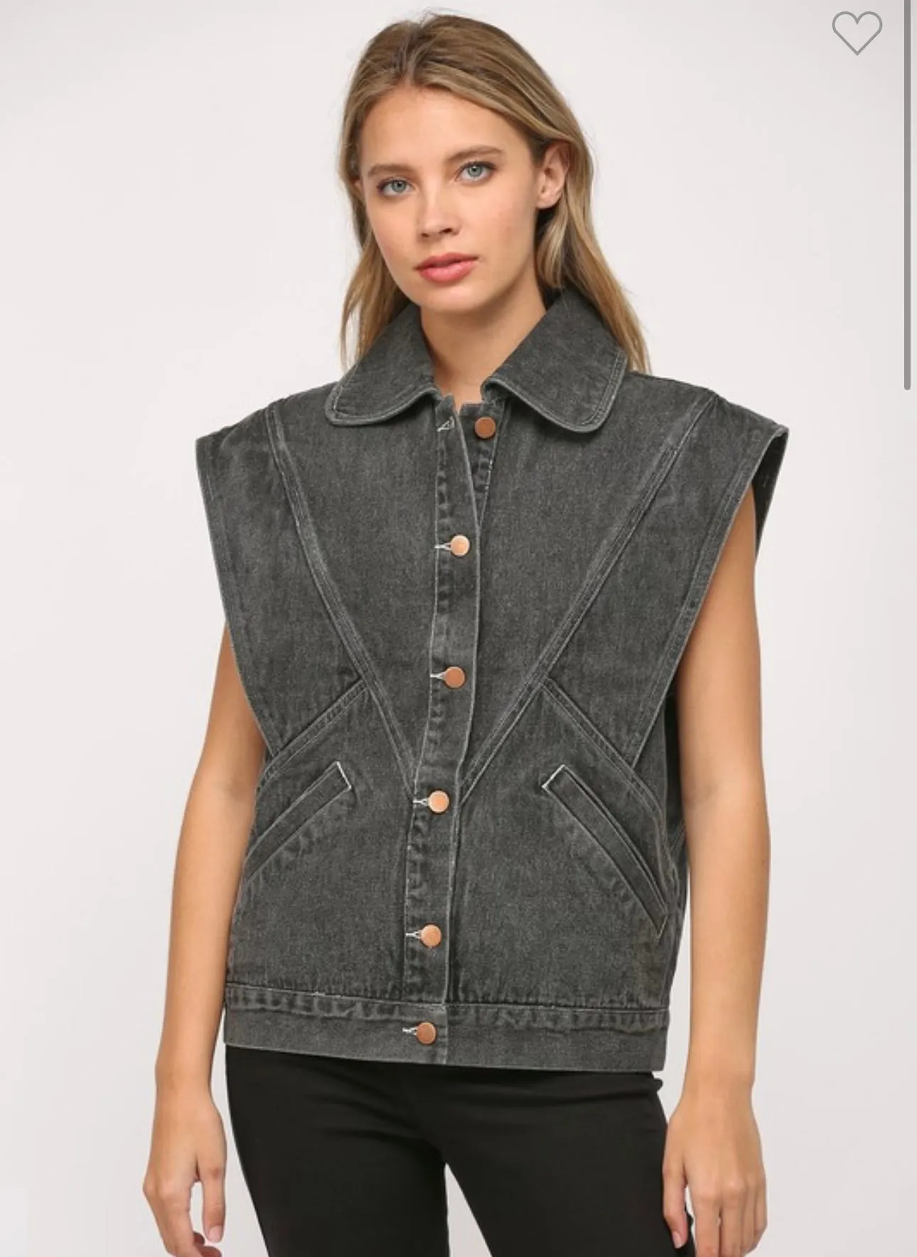 Black Denim Vest