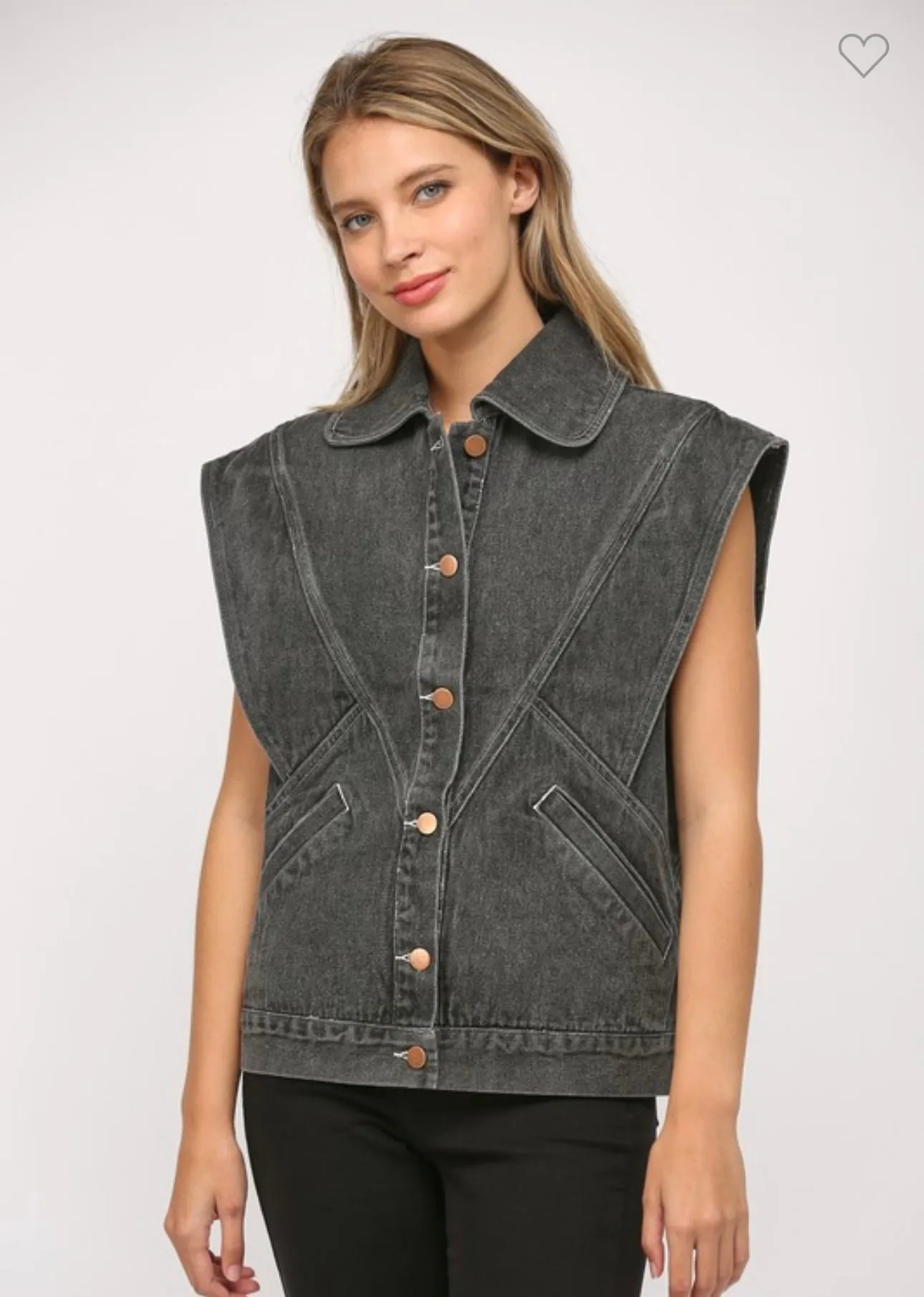 Black Denim Vest