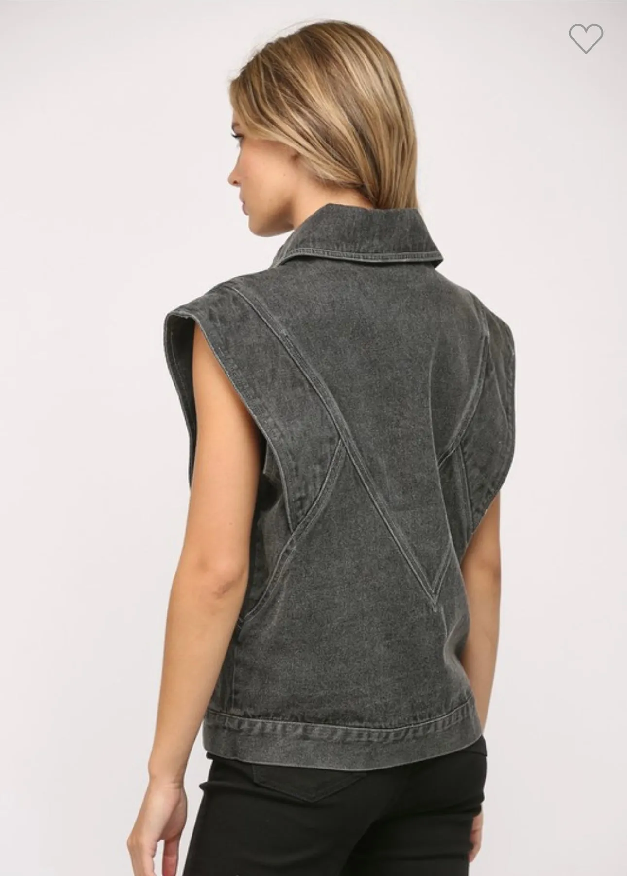 Black Denim Vest