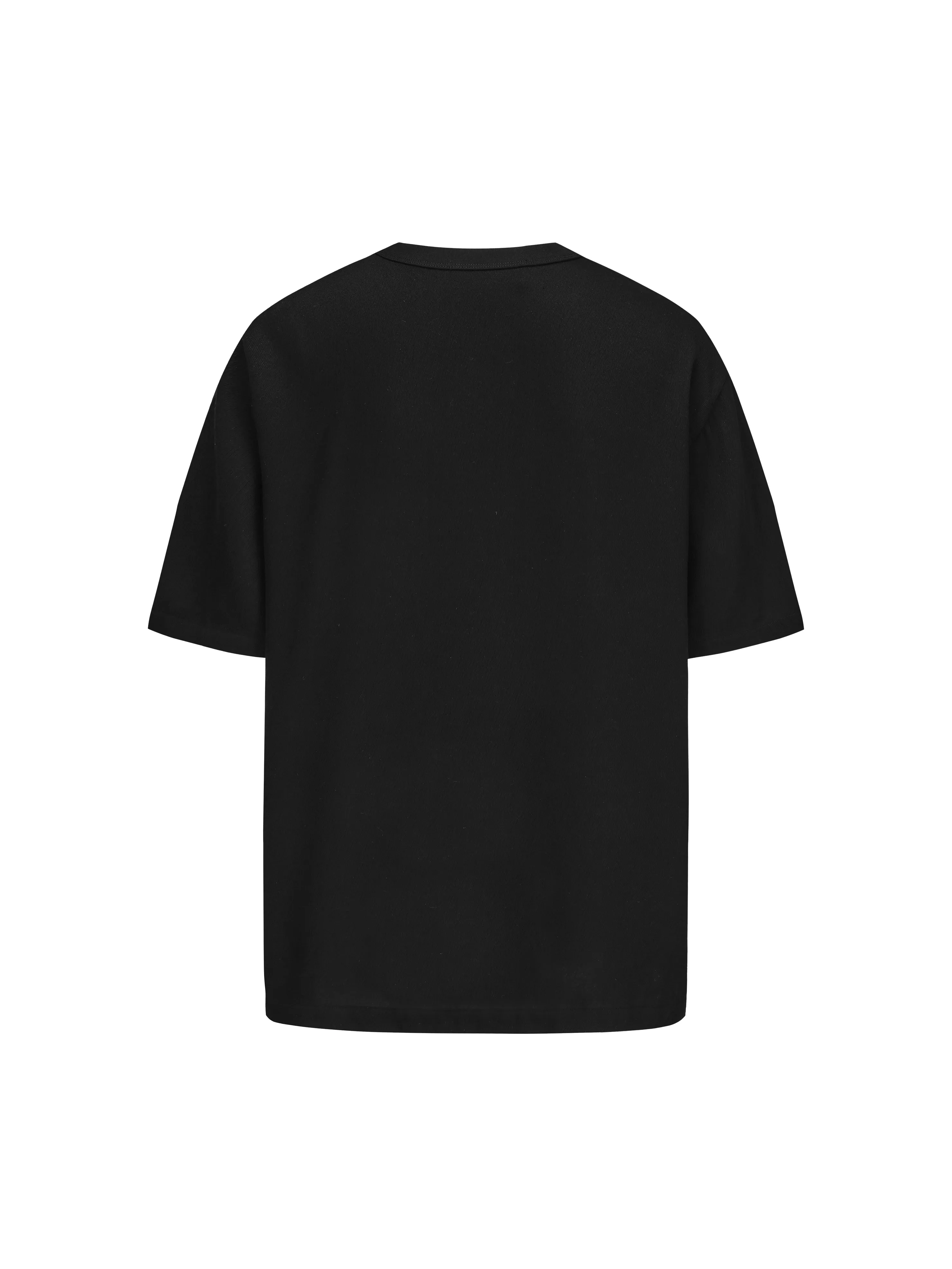 Black Tencel Wool Short-sleeved Shirt