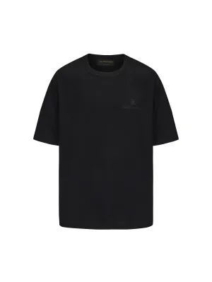 Black Tencel Wool Short-sleeved Shirt