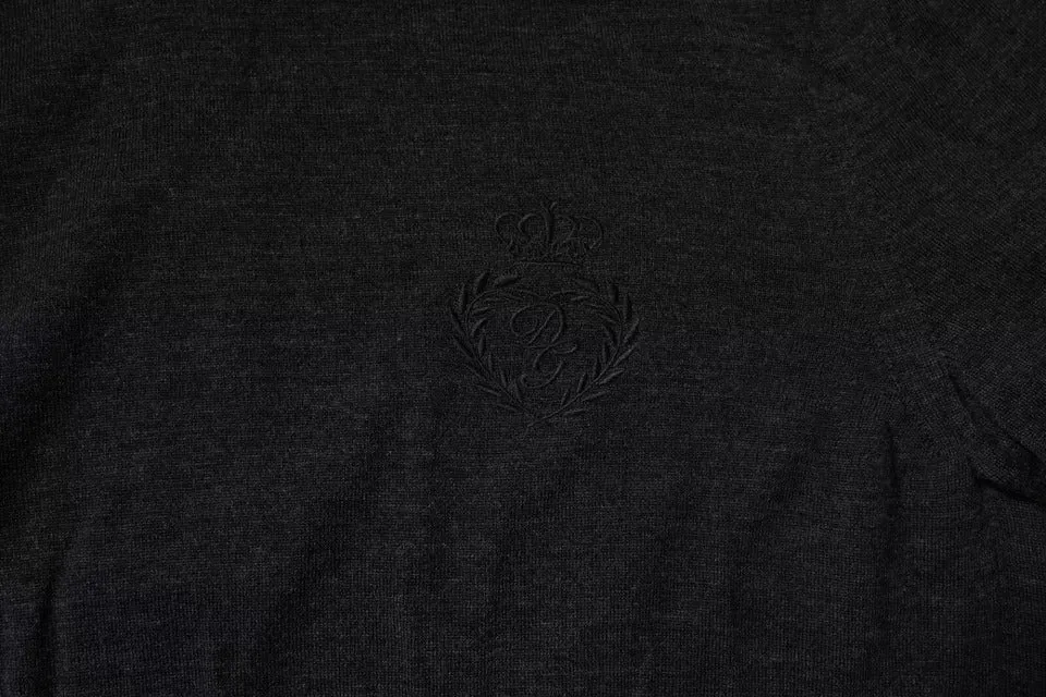 Black Wool Turtleneck Pullover Sweater
