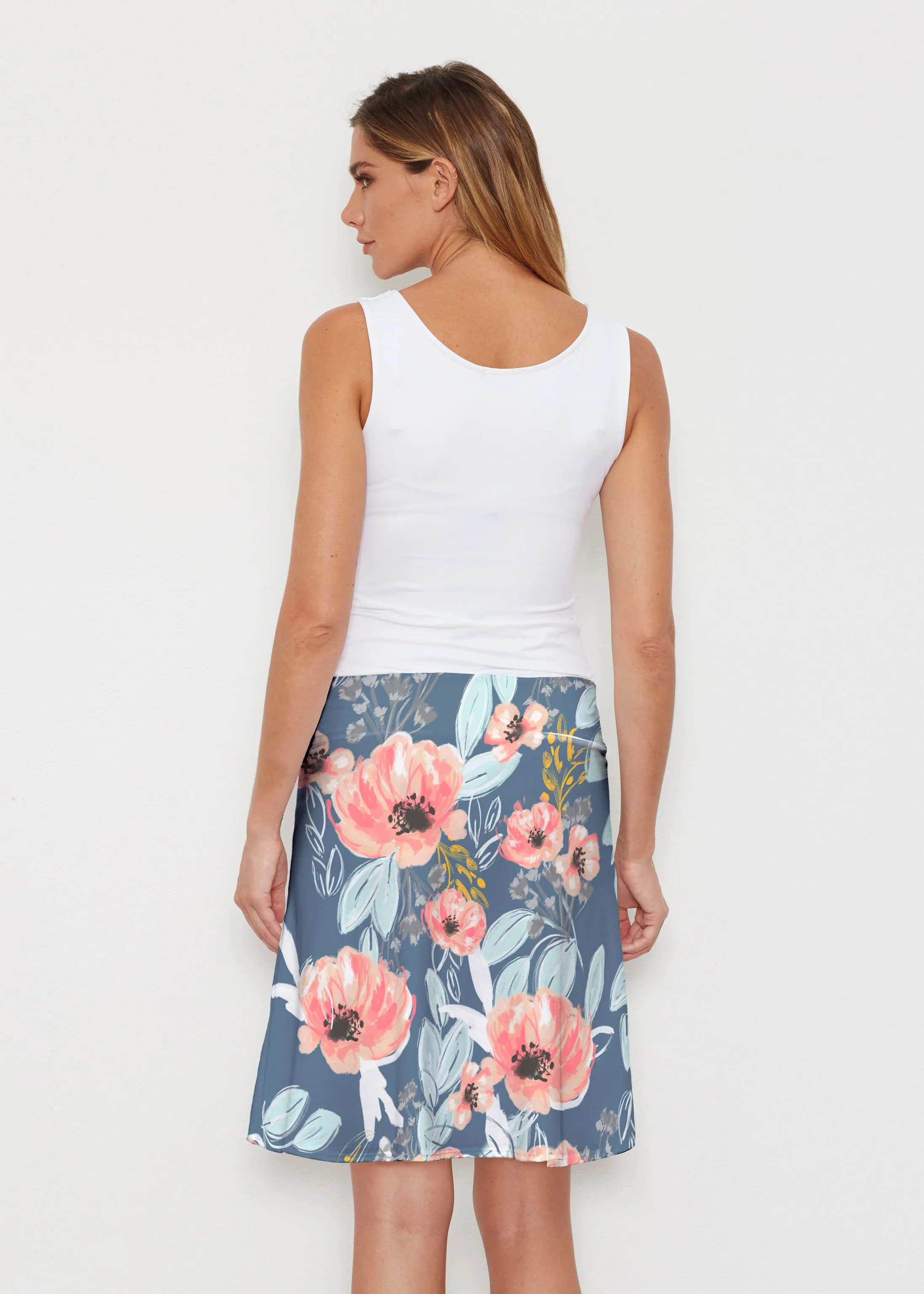 Blossoming Blooms (16226) ~ Silky Brenda Skirt 21 inch