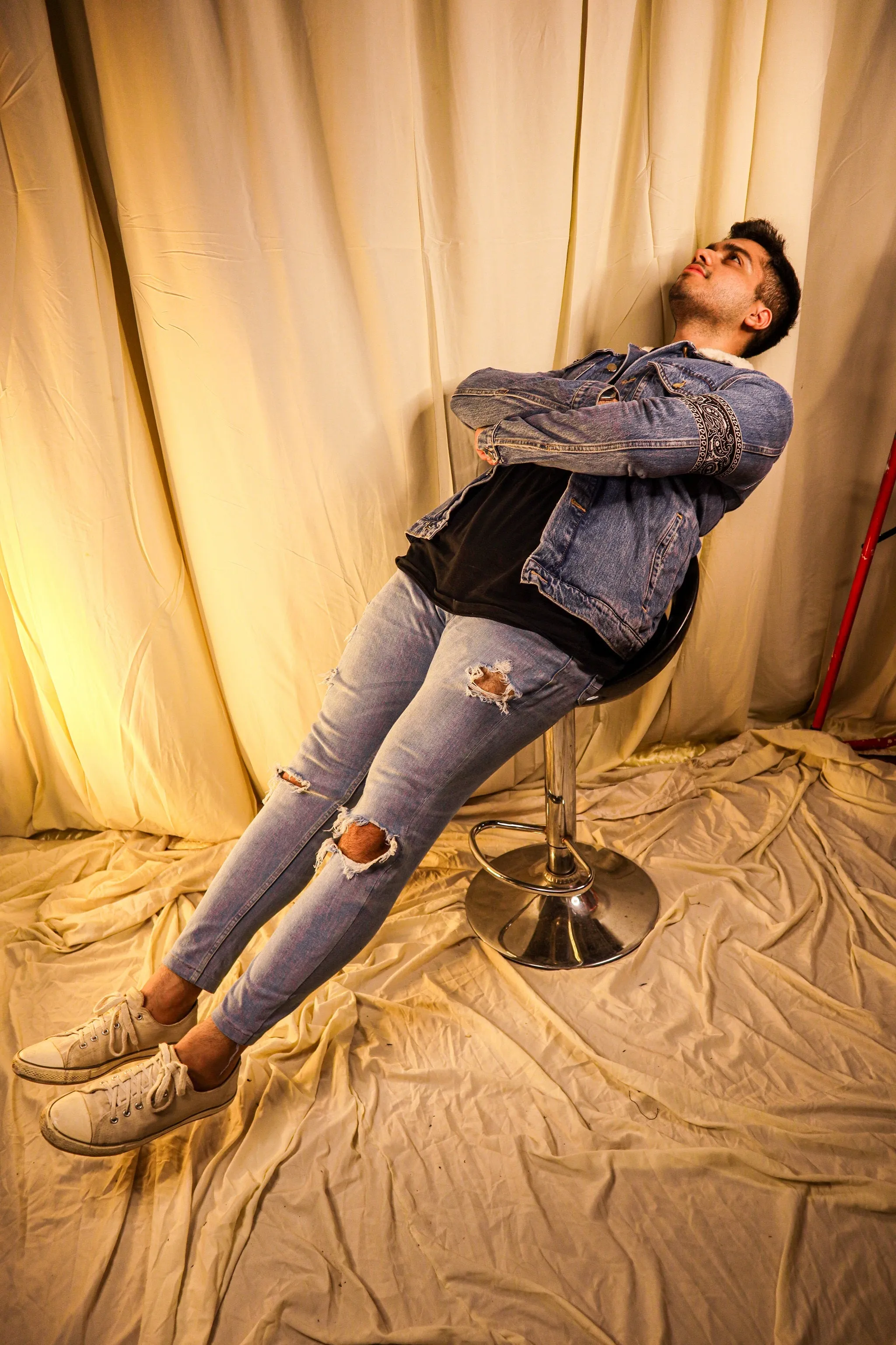 Blue Bandana Denim Jacket