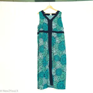 Blue Boho Print Tank Dress (Cathrine's)