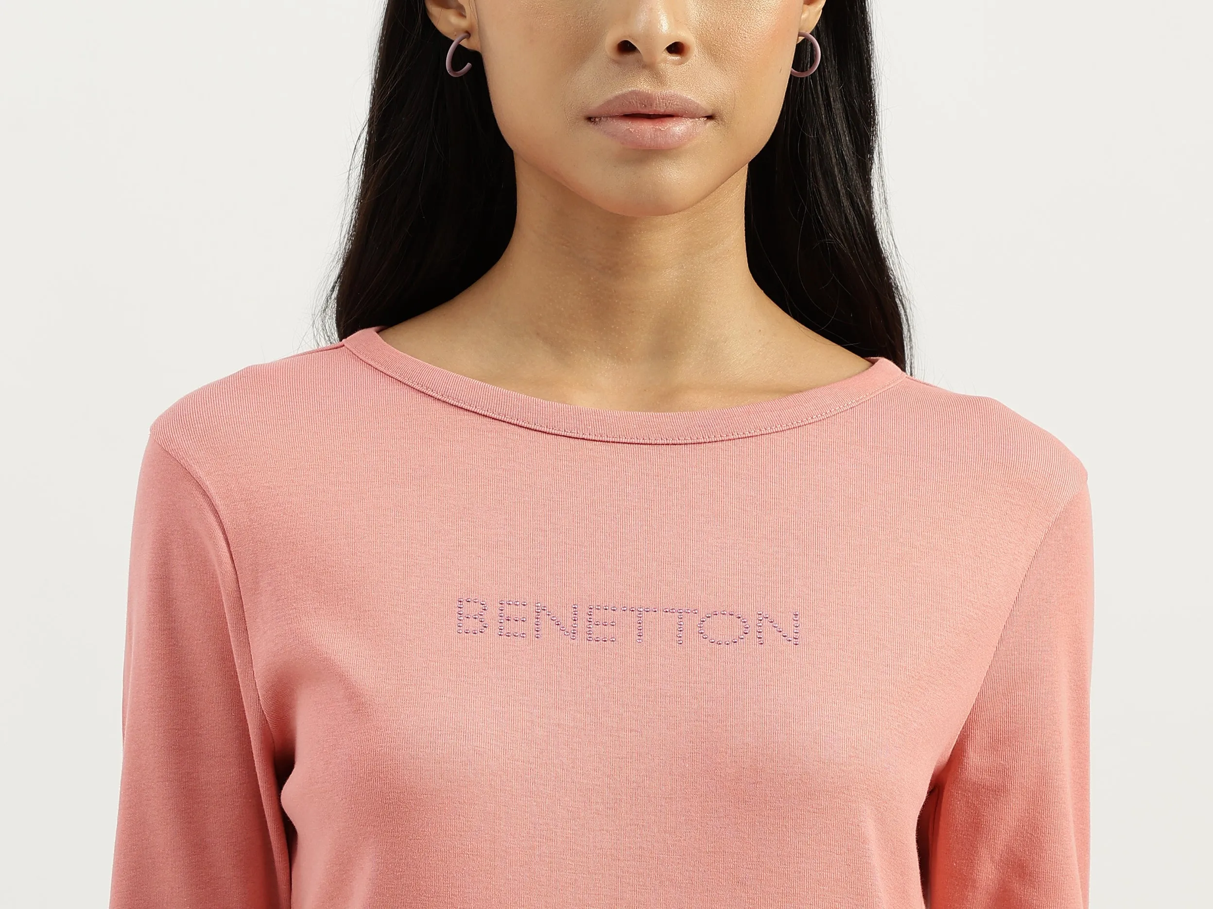 Boat Neck Solid Tshirt