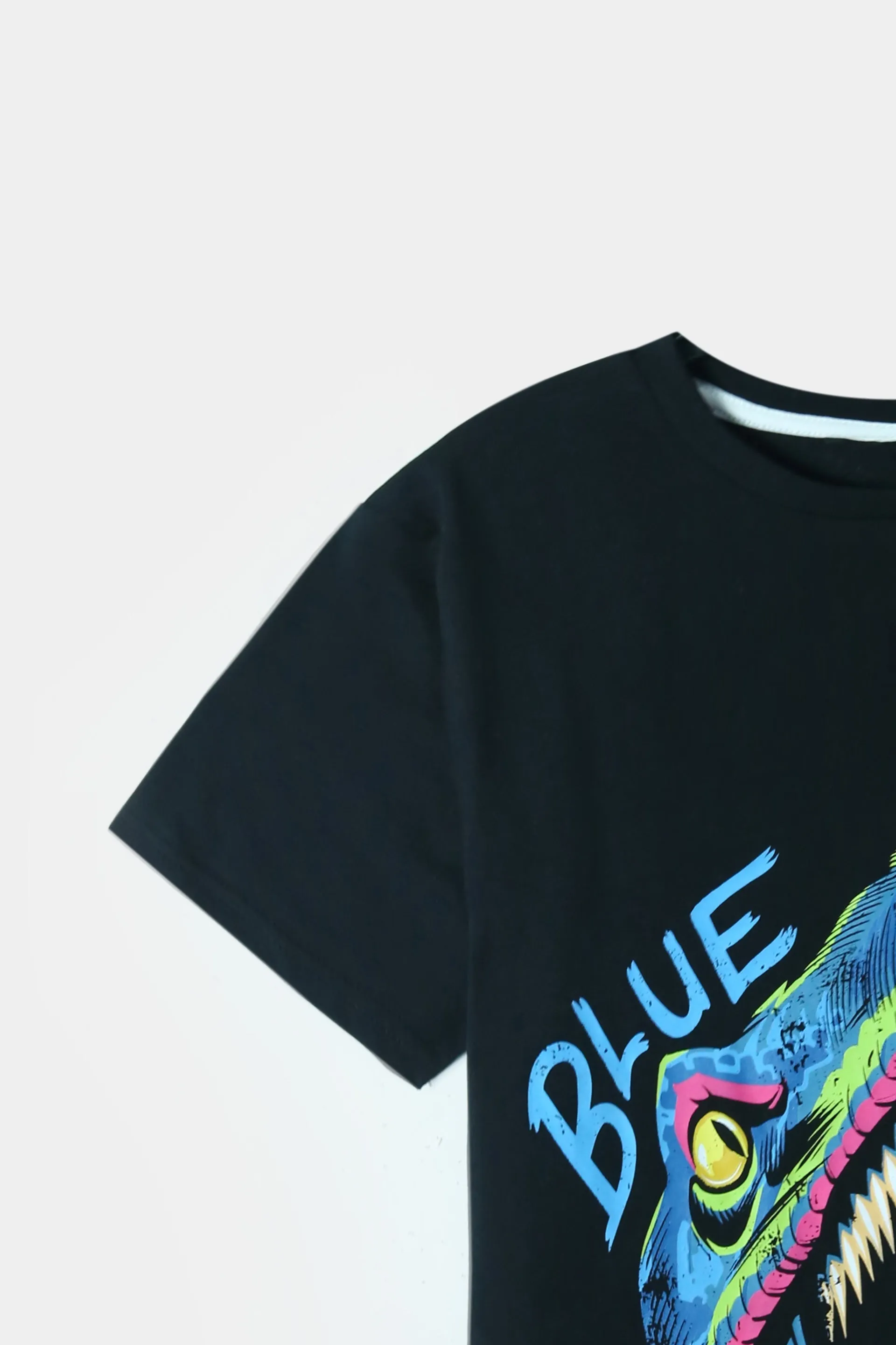 Boys Multi Color Dino Printed Round Neck T-Shirt