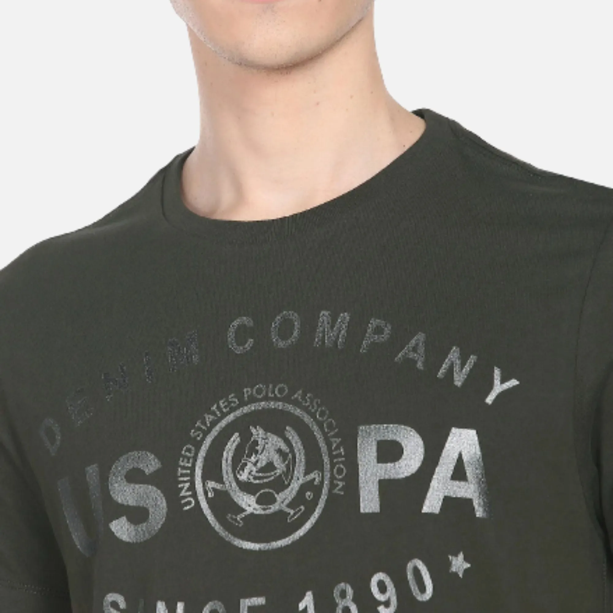 Brand Print Cotton T-Shirt