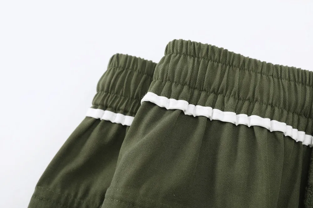 Breathable Solid Cargo Pants with Cinched Hems for Active Women