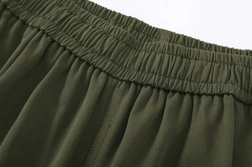 Breathable Solid Cargo Pants with Cinched Hems for Active Women
