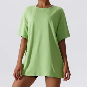 Breathable yoga tees for women.