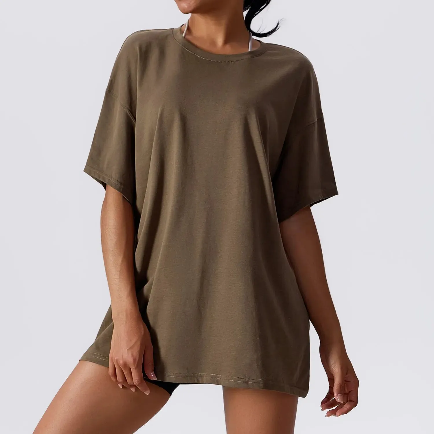 Breathable yoga tees for women.