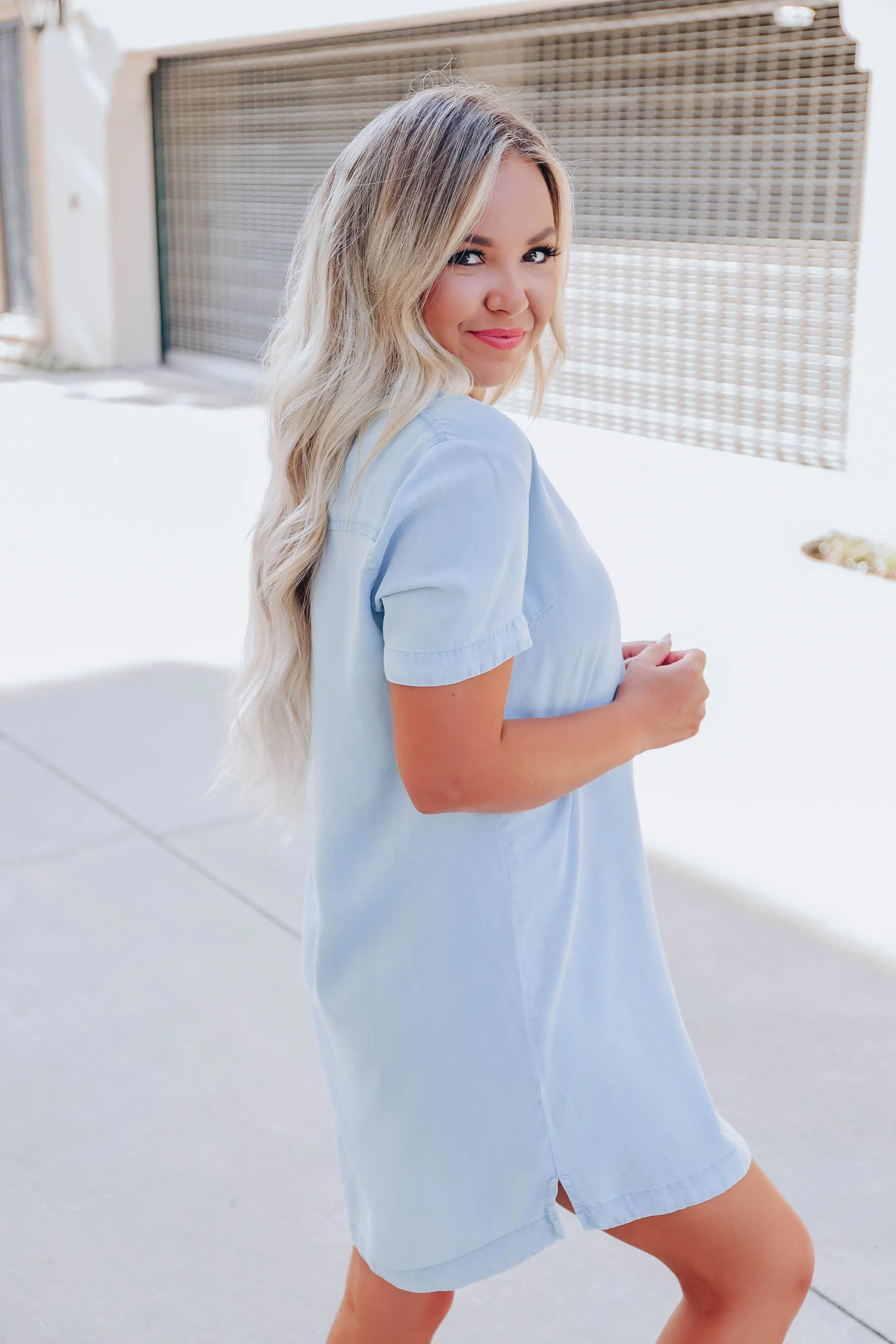 Bridgette Denim Shift Dress