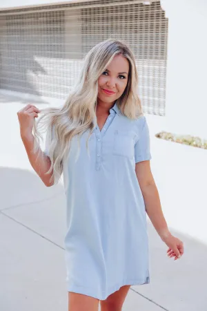 Bridgette Denim Shift Dress
