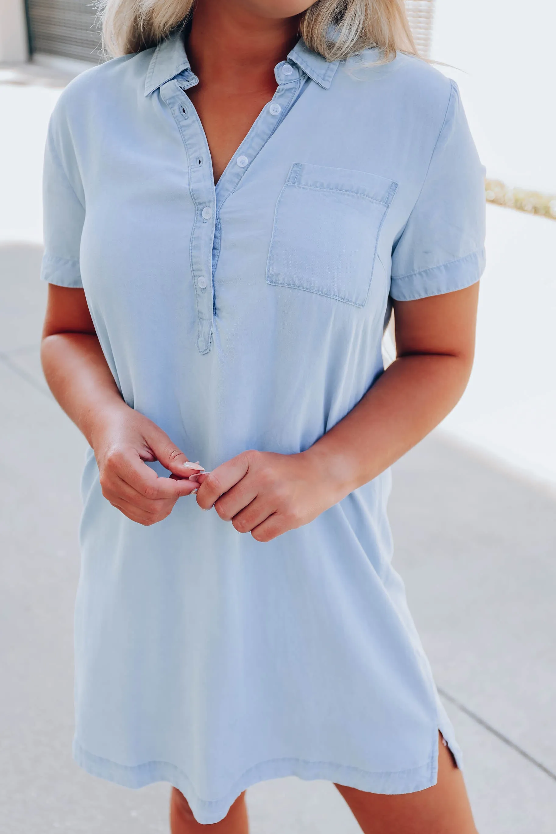 Bridgette Denim Shift Dress