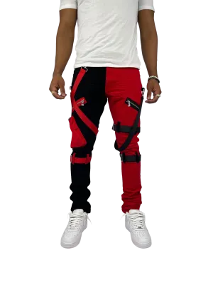 BTP221175:2-Tone Strap Cargo Pants