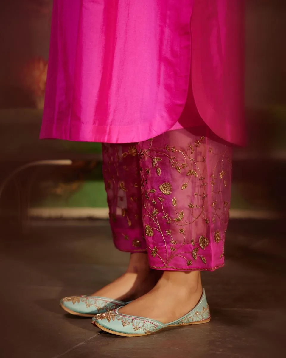 Bulbul hot pink tunic with trousers-1
