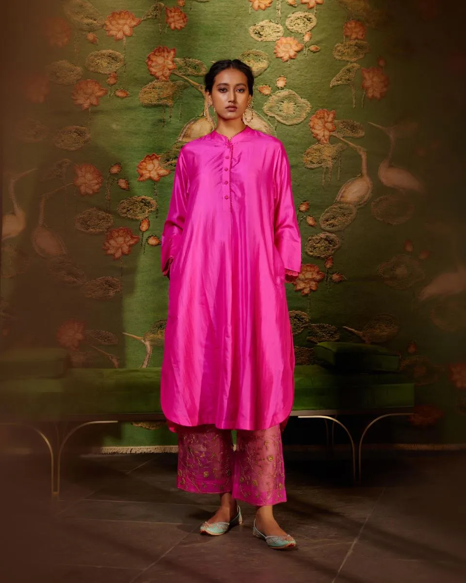 Bulbul hot pink tunic with trousers-1
