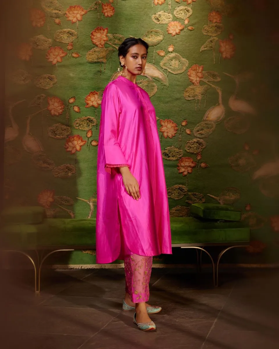 Bulbul hot pink tunic with trousers-1
