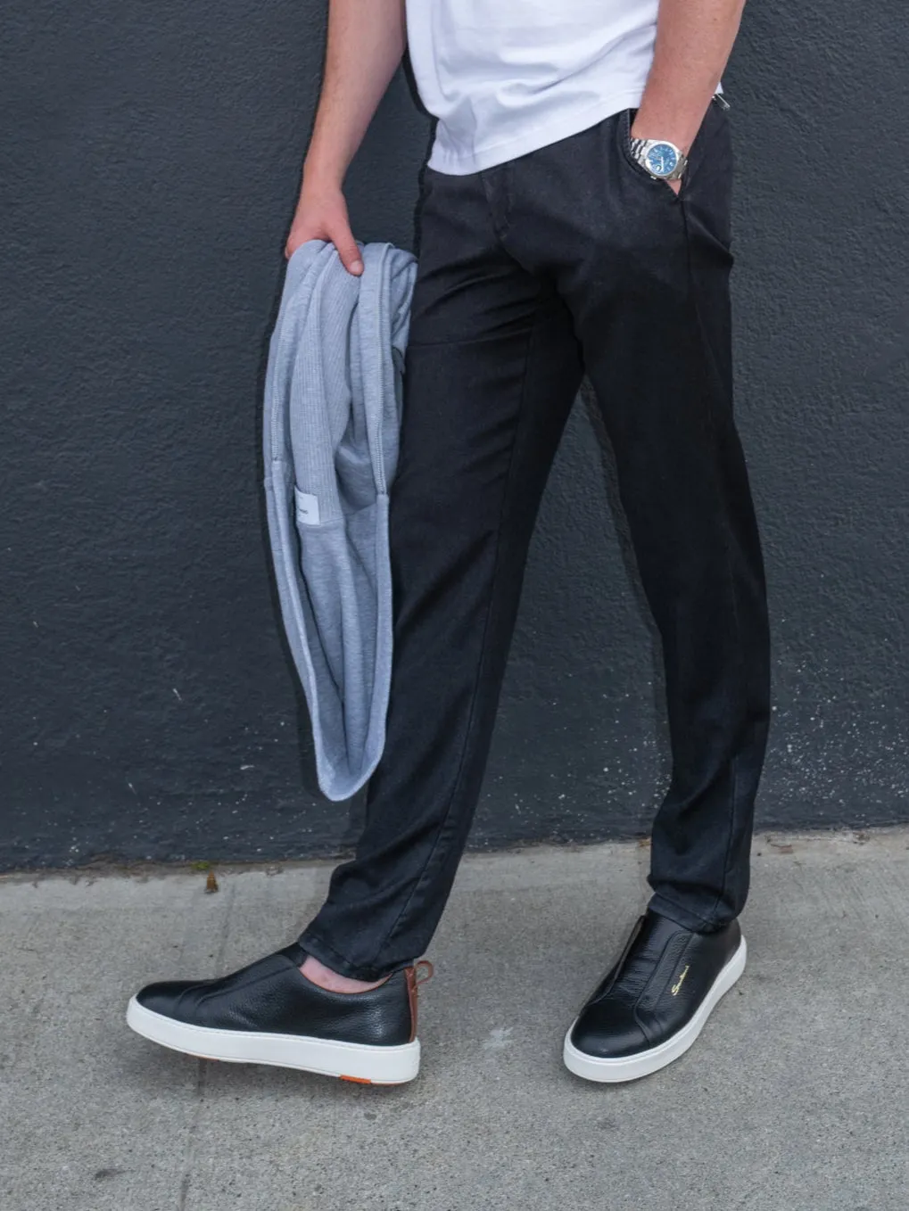 Caracciolo Drawstring Trousers - Faded Black