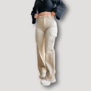 Cargo Dames Broek - Straight Leg - High Waist