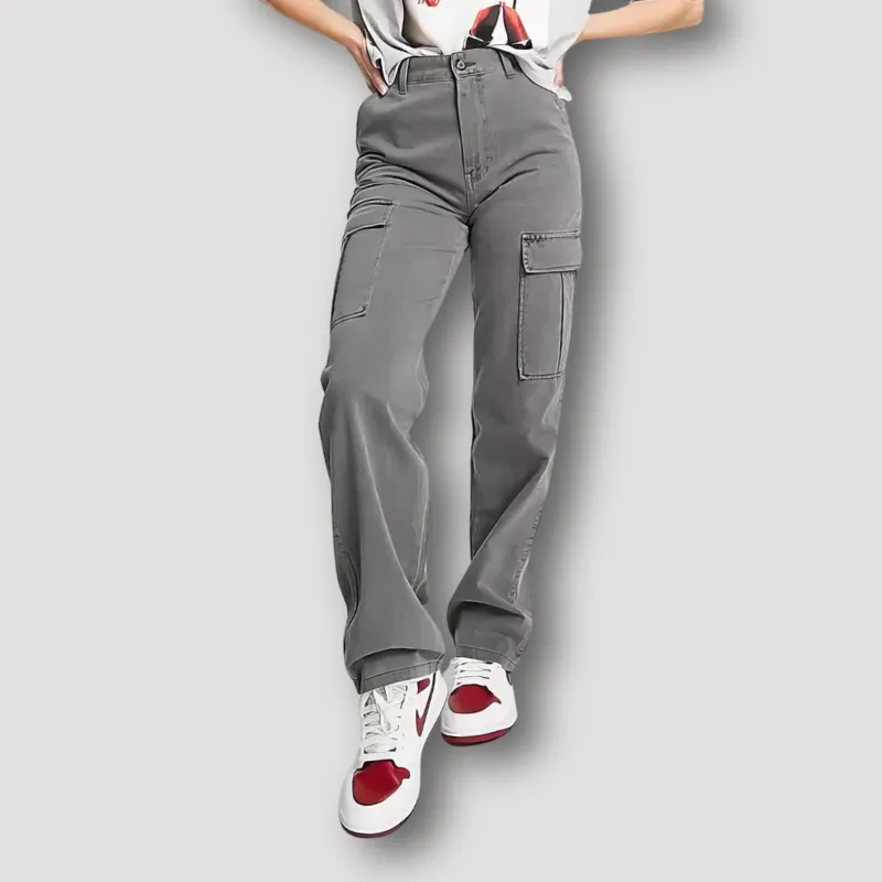 Cargo Dames Broek - Straight Leg - High Waist