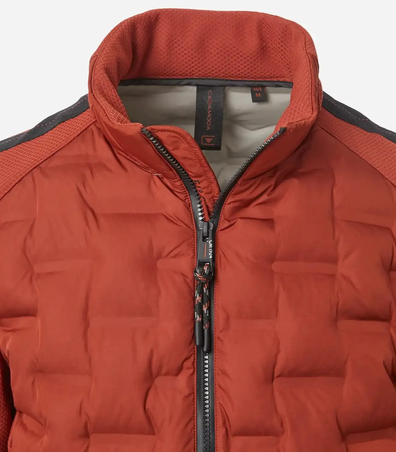 Casa Moda Mens Quilted Hyrbid Jacket Burnt Henna