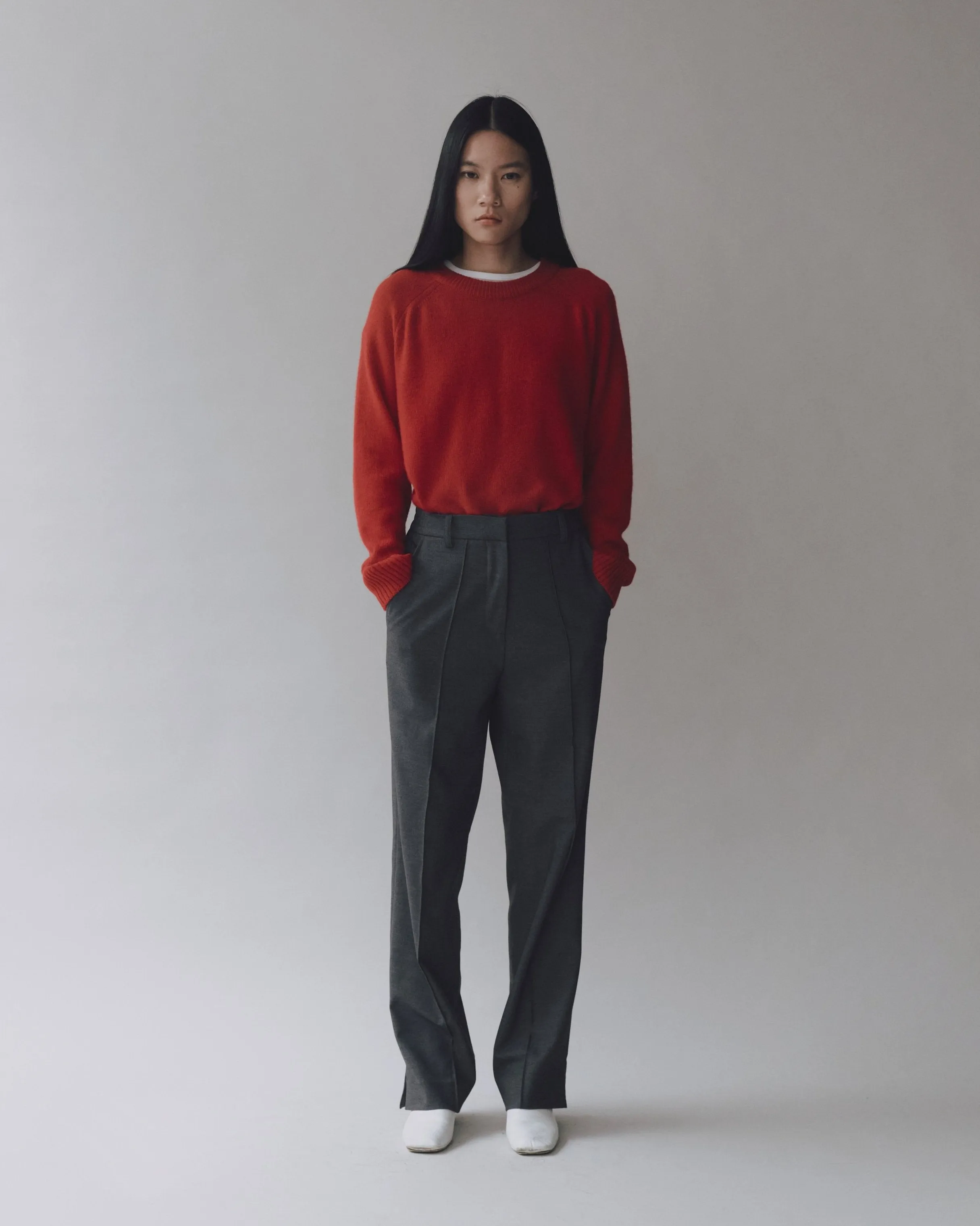 CASHMERE BLEND CREWNECK KNIT