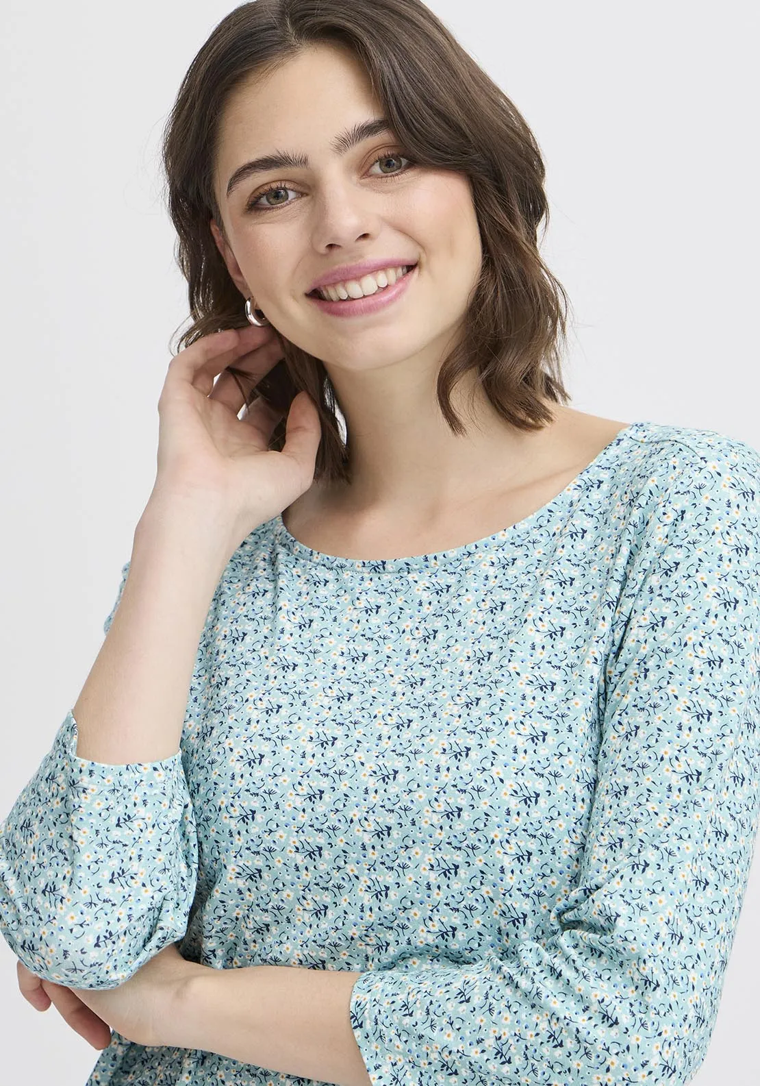 Casual Long Sleeve T-Shirt - Blue