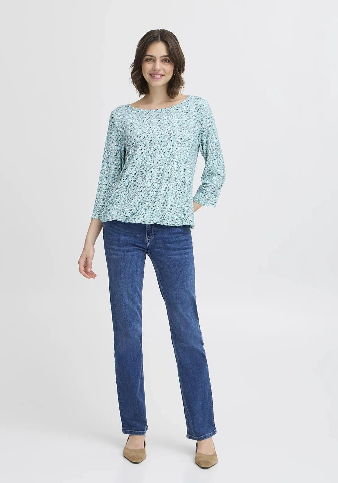 Casual Long Sleeve T-Shirt - Blue